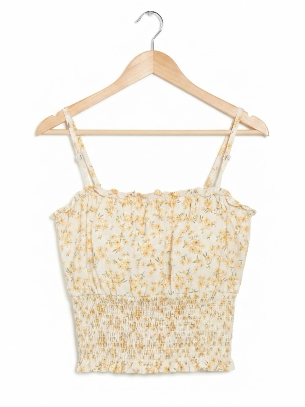 AMERICAN EAGLE CAMISOLE TOP Medium DAISIES Smocked